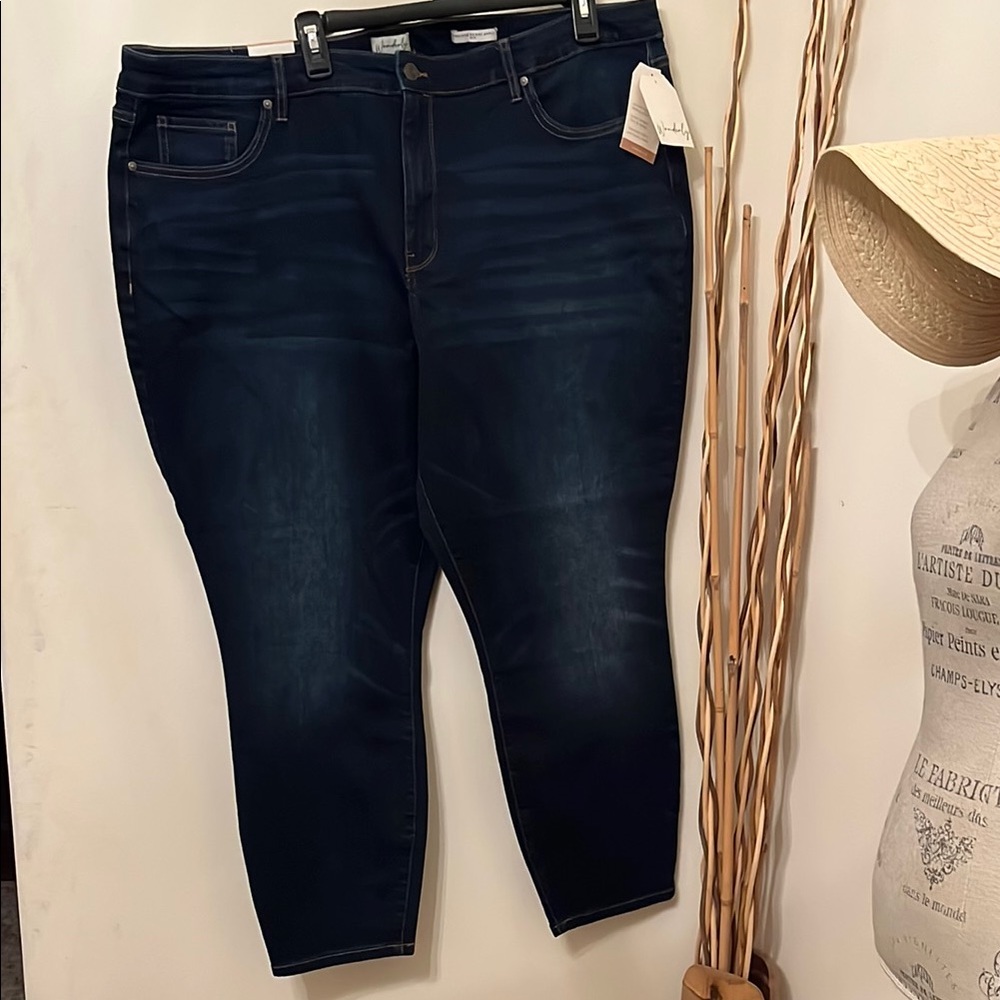 Women's Wonderly Dark Blue Jeans Size 24W
